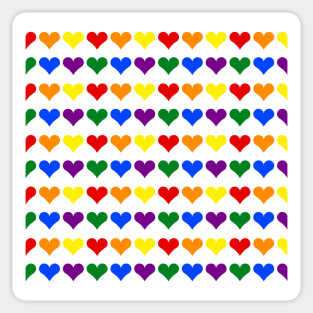 Colorful LGBT Polka Hearts pattern Sticker